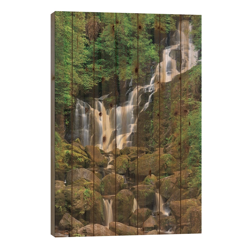 Killarney National Park, County Kerry, Ireland. Torc Waterfall. Print On Wood by Tom Norring - Multi-Color