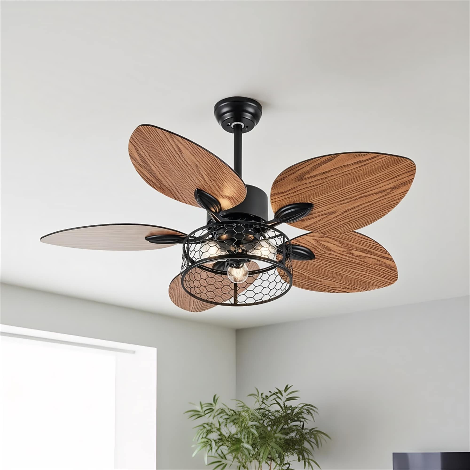 42" Ceiling Fan,Indoor Ceiling Fan With Light with Remote Control