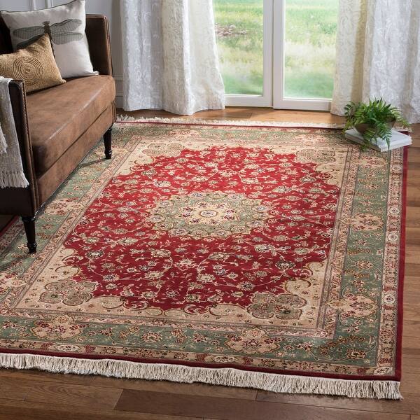 Shop Safavieh Couture Hand Knotted Tabriz Floral Annedoris Traditional Oriental Wool Rug With Fringe Overstock 8861615