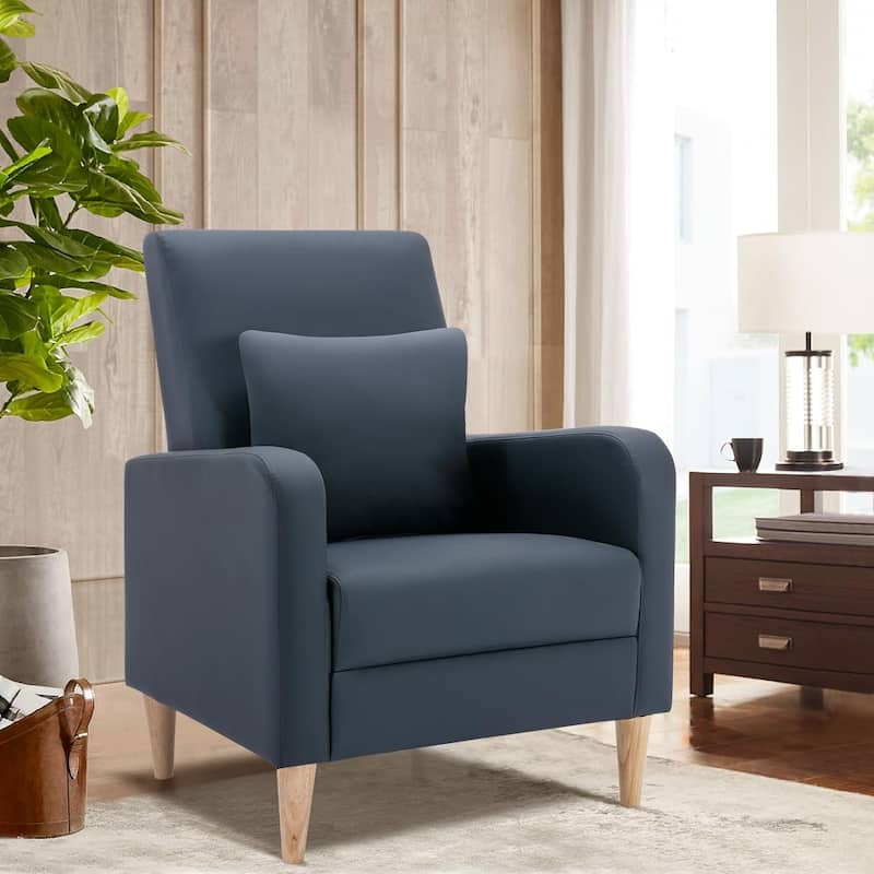 Fabric/Leather Modern Accent Chairs with Lounge Seat