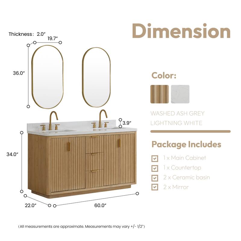 Cadiz Bath Vanity with Composite Stone Top and Mirror