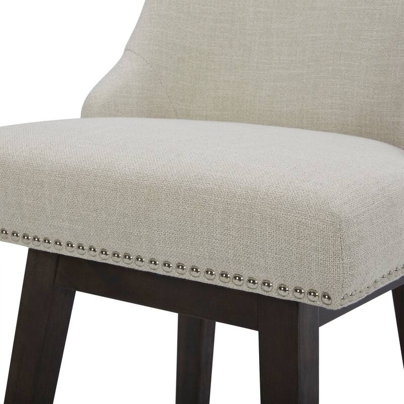 Spruce & Spring Olive Upholstered Counter Height Swivel Barstools-Single