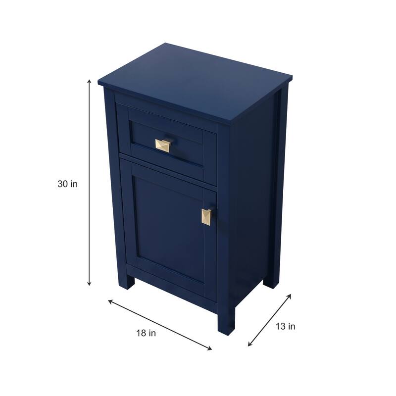 Indigo Home 18 Inch Bathroom Storage Freedstanding Cabinet