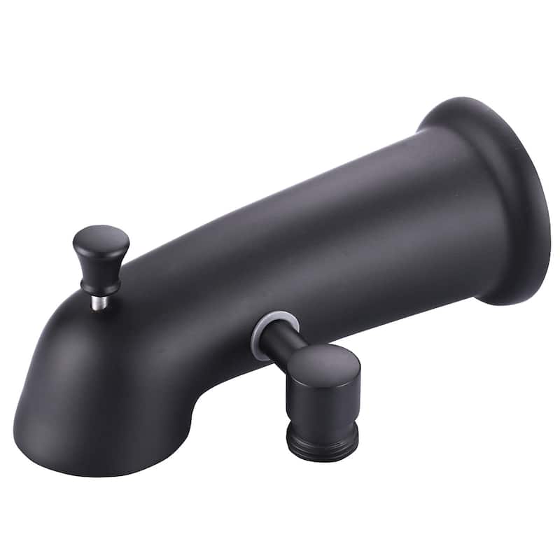 WOWOW Integrated Diverter Bathtub Spout with Showerhead Connection - Matte Black