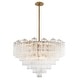 preview thumbnail 2 of 6, Addis 16 Light Aged Brass Chandelier - 32"W x 21.5"H x 32"D