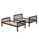 preview thumbnail 5 of 15, Twin over Full Bunk Bed Rubber Wood Convertible with Ladder Guardrail