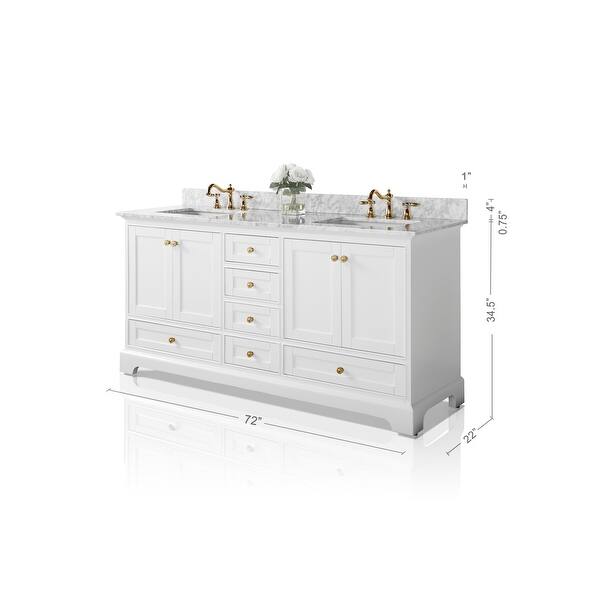 dimension image slide 21 of 25, Ancerre Designs Audrey Bathroom Vanity Set
