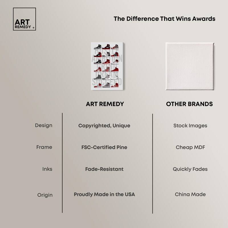 Ambition Grind Sneakers Canvas by Art Remedy, Gallery Wrapped