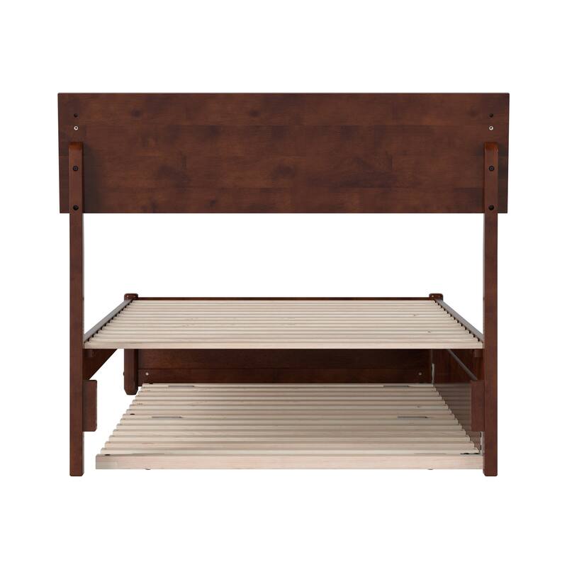 Norla Wood Platform Bed with Trundle