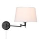 Wry Lighting Eleanor 1-light Swing Arm Wall Lamp in Matte Black and ...