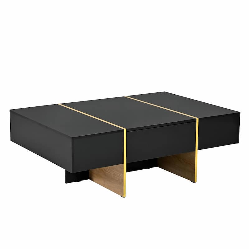 47.2" x 31.4" Minimalist High Gloss Coffee Table
