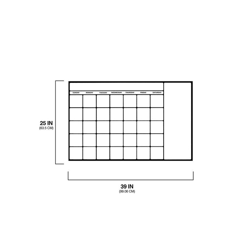 WallPops Black & White Dry Erase Calendar
