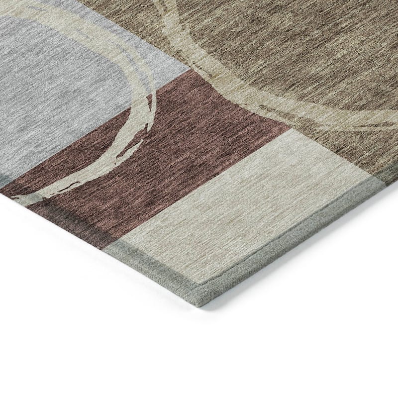 Machine Washable Indoor/ Outdoor Contemporary Chantille Rug