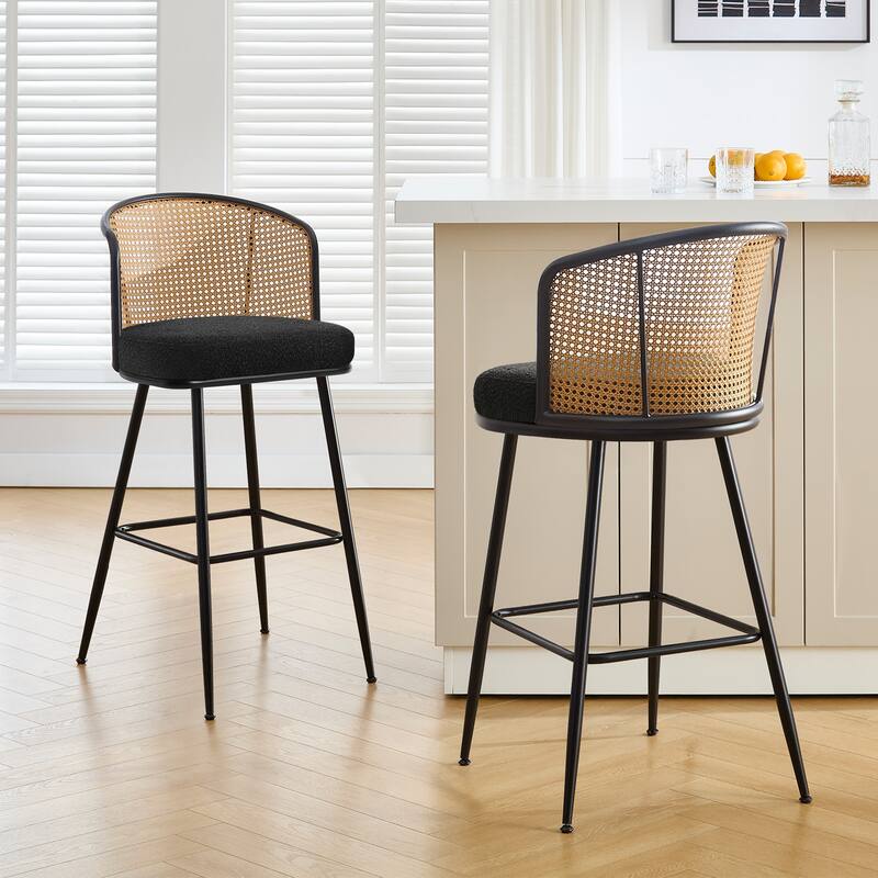 26"/29" Rattan Upholstered Bar Stool /Counter Stools Set of 2/3/4