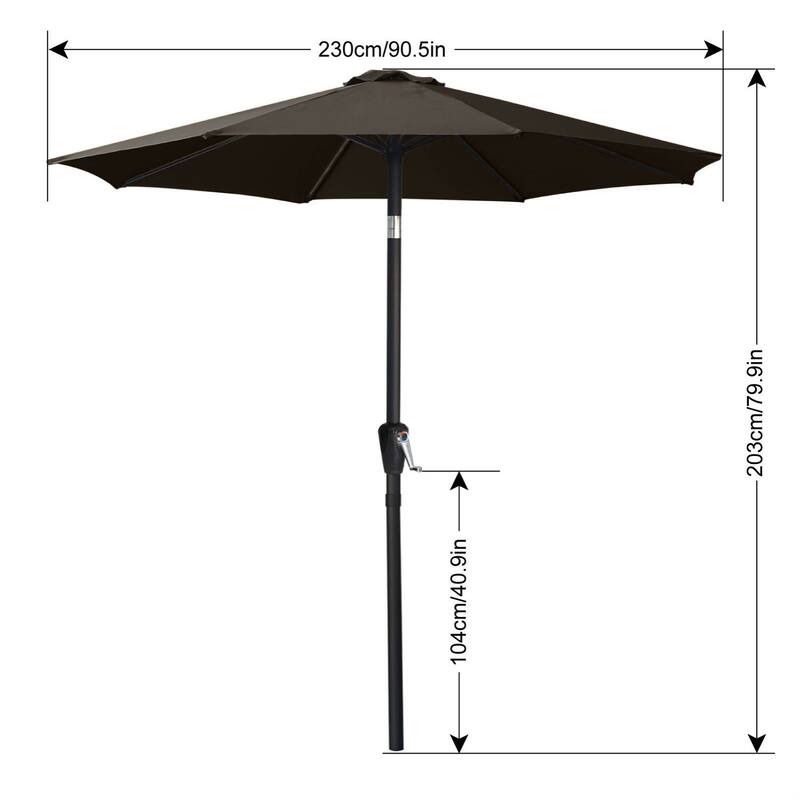 ABCCANOPY 7.5FT Patio Umbrella with Push Button Tilt