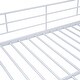 preview thumbnail 14 of 18, Contemporary Build Twin Over Twin Metal Bunk Bed with Lateral Storage Ladder and Wardrobe, Sturdy and Long-lasting, White