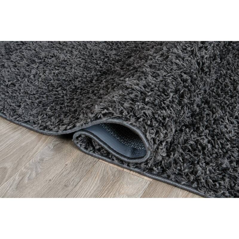 World Rug Gallery Contemporary Solid Cozy Plush Shag Area Rug