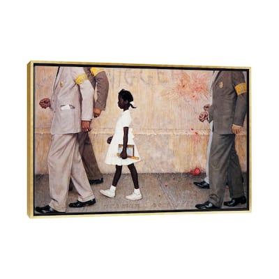 iCanvas "The Problem We All Live With (Ruby Bridges)" by Norman Rockwell Framed Canvas Print