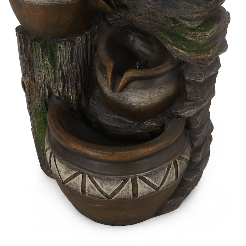 Bartow Outdoor Tier Jar Fountain Outdoor 4 by Christopher Knight Home