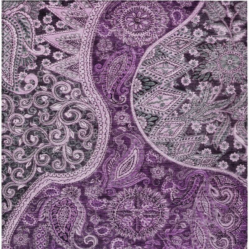 HomeRoots Floral Medallion Transitional Rectangle Outdoor Rug