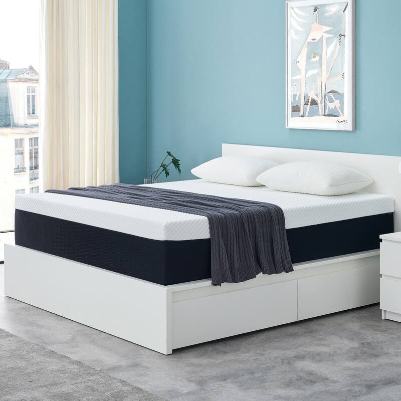 Crduf 12 inch Cooling-Gel Memory Foam Mattress in a Box - King