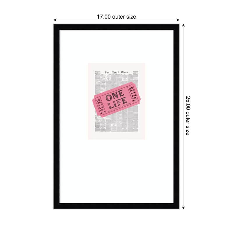 Kate and Laurel Ticket One Life by Honey Island Studio Framed Wall Art Print