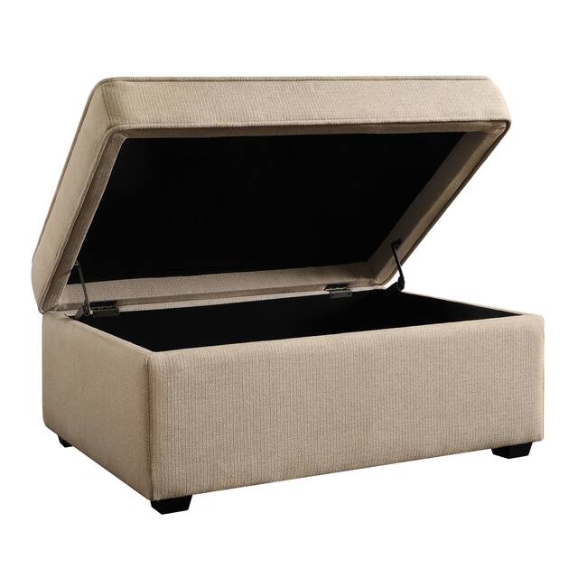 Serta Olin Storage Ottoman with Lid, Contemporary Design, Hinged Lid, Easy Assembly