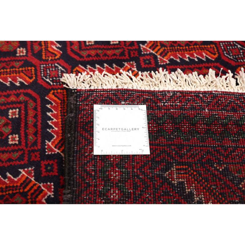 ECARPETGALLERY Hand-knotted Teimani Red Wool Rug - 3'6 x 6'4