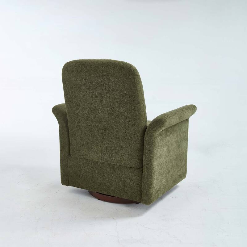 Modern Barrel Armchair with Wood Base for Comfortable Reading and Living Room Elegance