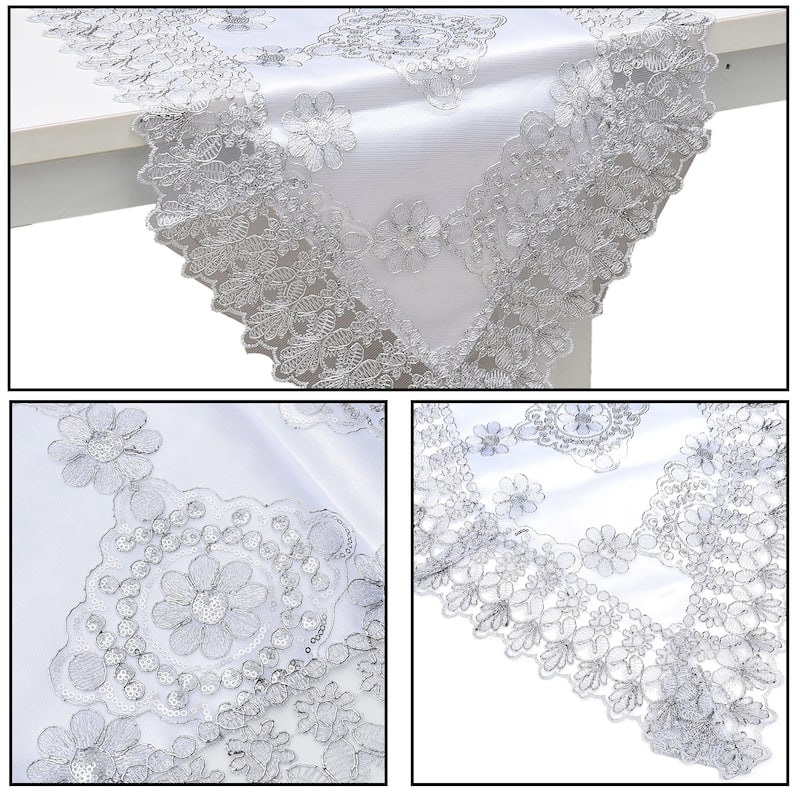 Shop LC Polyester Table Runner with Lace Mothers Day Gifts for Mom