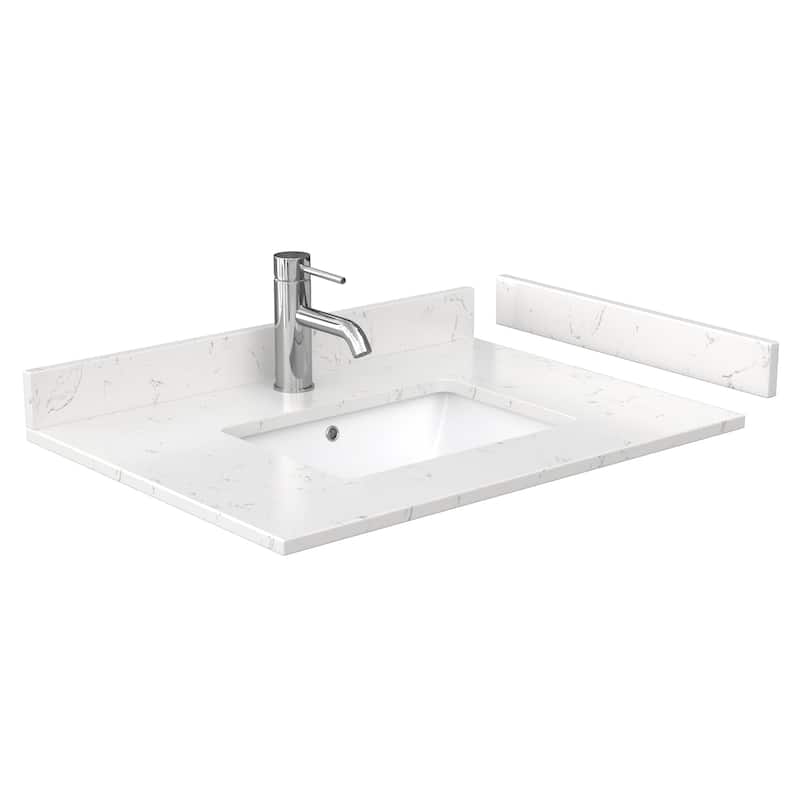 Daria 30 Inch Single Vanity, Cultured Marble Top
