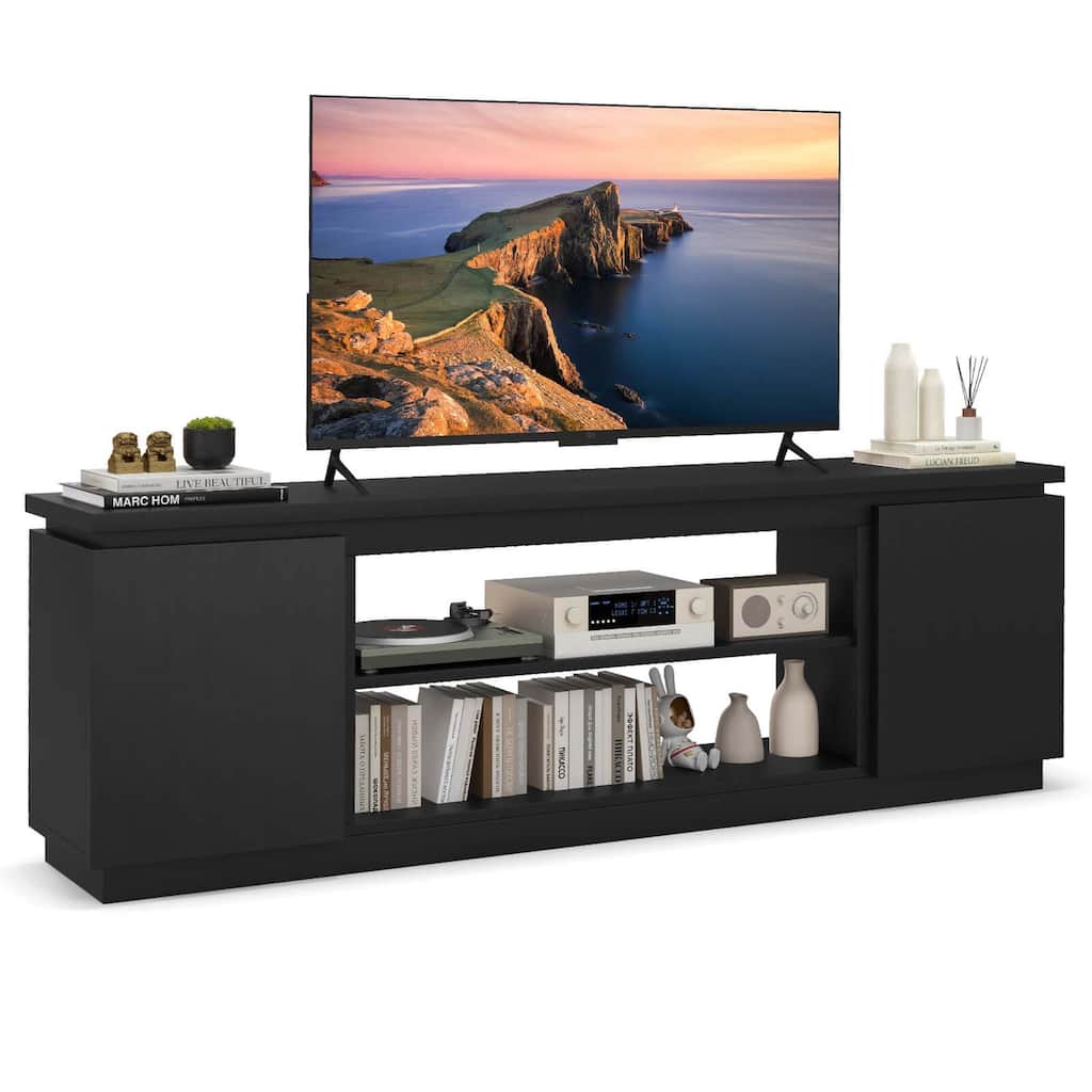 Costway Fireplace TV Stand for TVs up to 80" with Electric Fireplace 3 - See Details