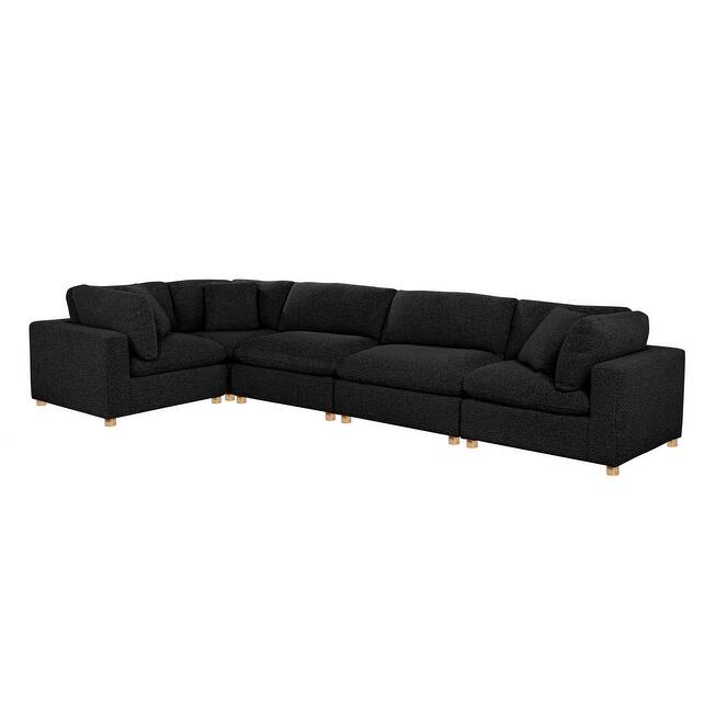 Best Quality Furniture 4-Piece Sectional Boucle Fabric