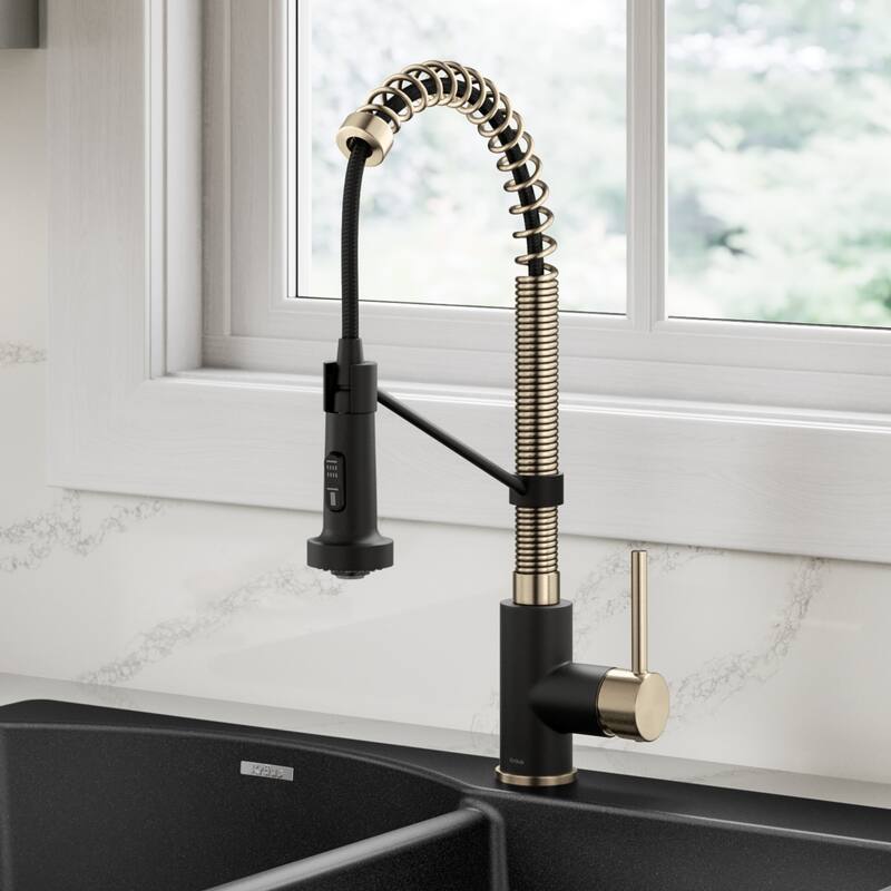 Kraus Bolden 2-Function 1-Handle Commercial Pulldown Kitchen Faucet