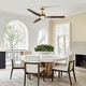 preview thumbnail 3 of 18, Parrot Uncle 56" Transitional Brass Solid Wood Diammable Ceiling Fan with Light and Remote