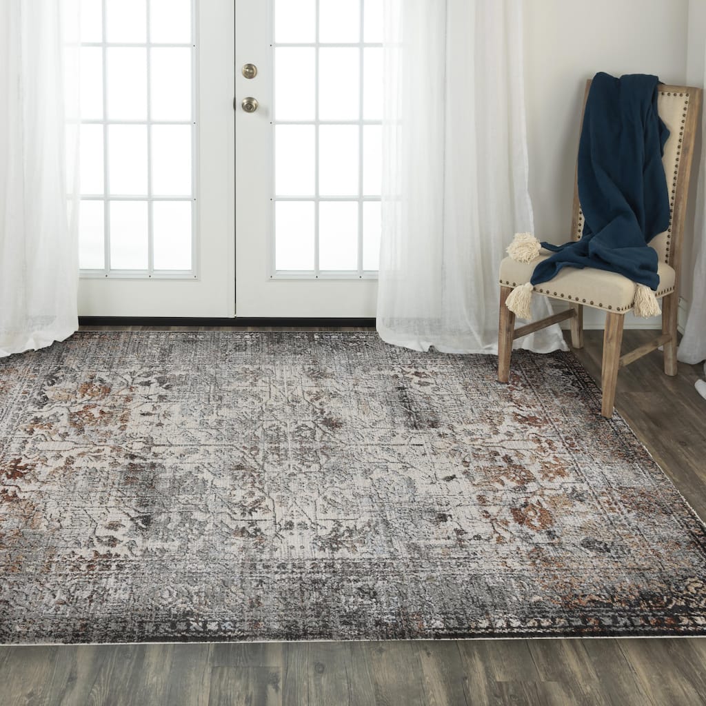 Alora Decor Orchid Rustic Natural Polyester Area Rug