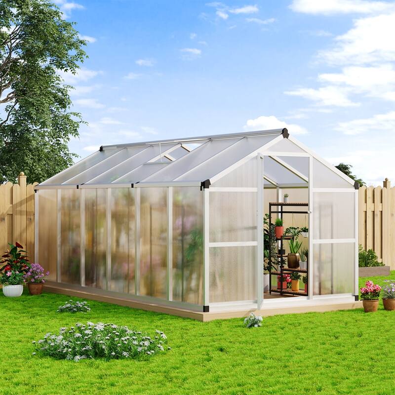 8x12 Ft Greenhouse for Outdoors,Large Walk-in Greenhouse
