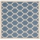 preview thumbnail 73 of 104, SAFAVIEH Courtyard Charleen Indoor/ Outdoor Waterproof Patio Backyard Rug 6'7" x 6'7" Square - Blue/Beige