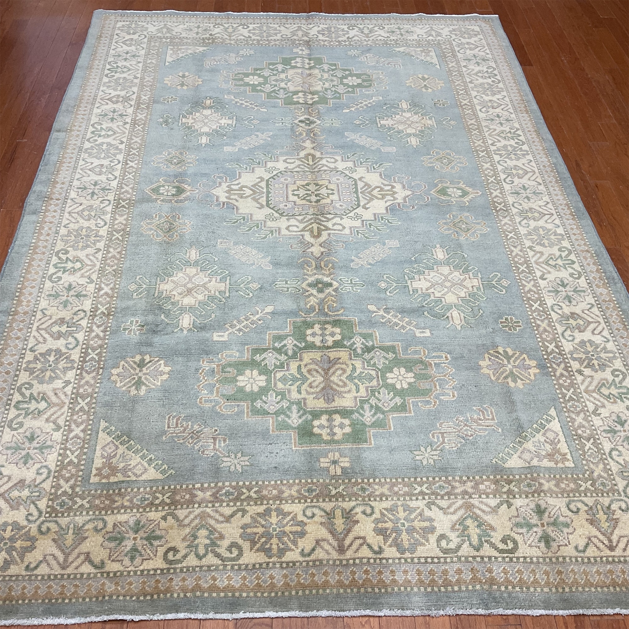 HERAT ORIENTAL Handmade Kazak Wool Rug - 6'4" x 9'2"