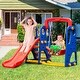 preview thumbnail 12 of 18, Goplus 3 in 1 Junior Children Climber Slide Swing Seat Basketball Hoop