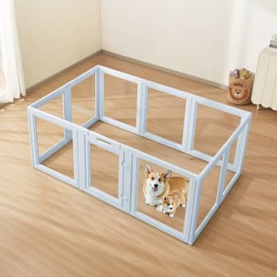 Indoor Dog Whelping Box with Door Lock and Easy Cleaning