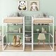 preview thumbnail 3 of 14, Twin Metal Bunk Bed with Desk, Shelves, and Storage Staircase, Ensuring Safety
