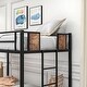 preview thumbnail 8 of 7, Sturdy Twin Over Twin Metal Bunk Bed with Double Ladder, Safety Guardrails, and Under,Bed Storage