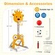 preview thumbnail 5 of 7, Yellow HDPE Kids Basketball Hoop with Adjustable Rim, Soccer and Golf Set - 21.5" L x 20.5" W x 44.5"-59" H