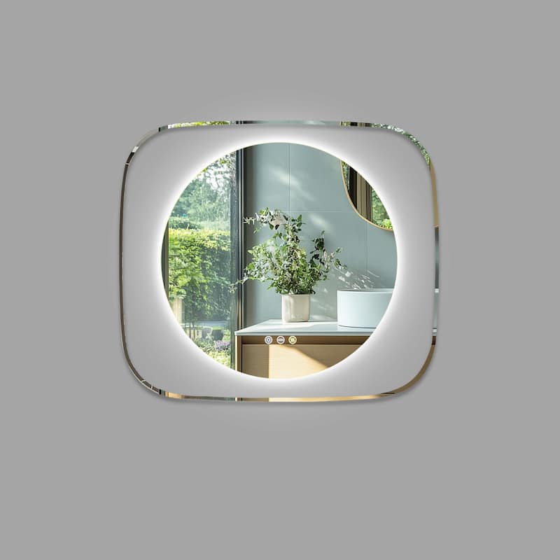 Creative Starlit Sky LED Bathroom Mirror Clear Glass - 32" x 28"