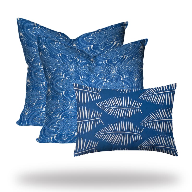 OCEANA Collection Indoor/Outdoor Lumbar Pillow Set, Sewn Closed - 20 x 20 - 20 x 20