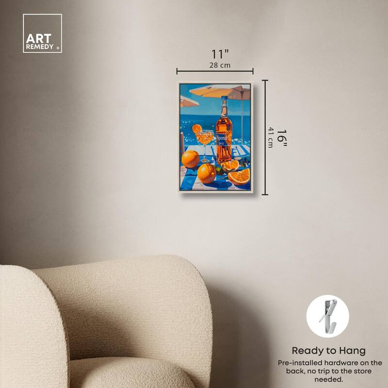 Coastal Aperol Canvas by Art Remedy
