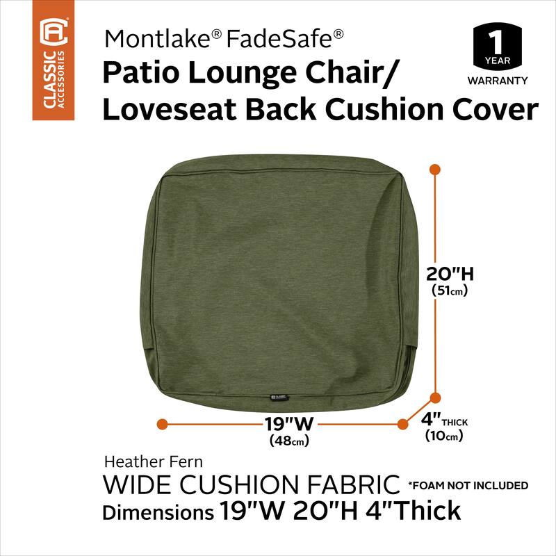 Classic Accessories Montlake Water-resistant Cushion Slip Cover