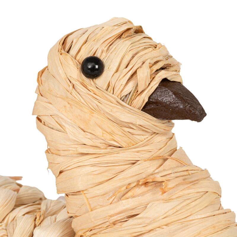 Autumnal Corn Husk Turkey Décor - 11.75" L x 8" W x 9.5" H