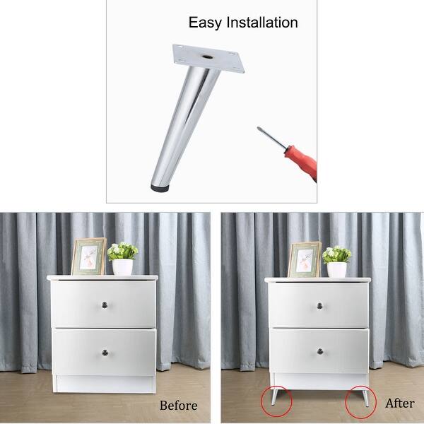 Shop 6 Inch Chrome Furniture Legs Table Metal Feet For Sofa Couch